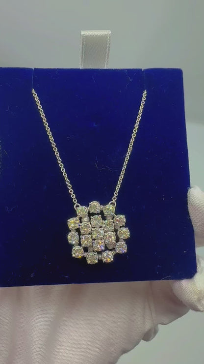 2.10 Carat Diamond Necklace, 18K White Gold - WGI Certificate £7,900