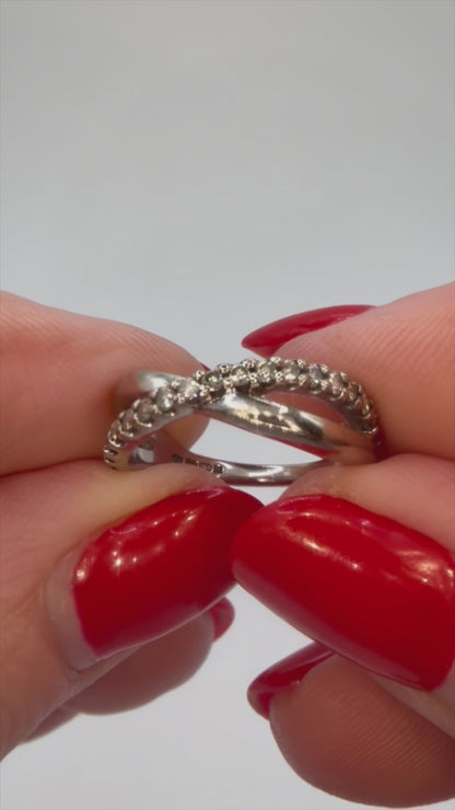 Beaverbrooks 0.39ct Diamond Eternity Ring – 18k White Gold – Papers Included 💎