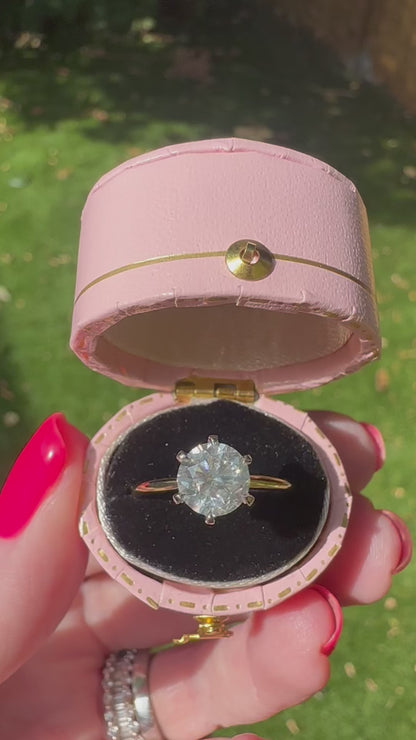 1.51 Carat Natural Diamond Ring, 18K Yellow Gold and Platinum - WGI Certificate £17,500