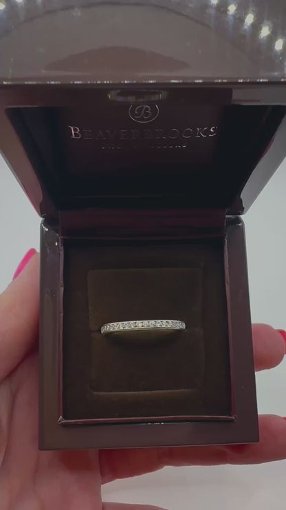 0.33 Ct Natural Diamond, Platinum Beaverbrooks Half Eternity Ring