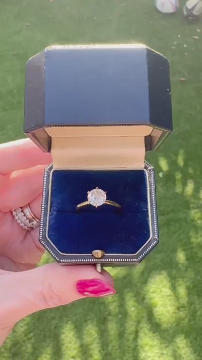 1.12 Natural Diamond Solitaire Engagement Ring - 18K Yellow Gold - WGI Certificate £4,750