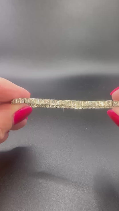1.7 Ct Natural Diamond Tennis Bracelet - Platinum - RRP £6,500