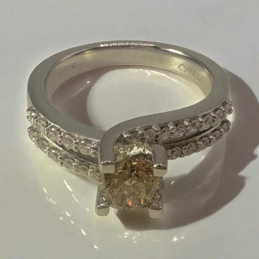 PRICE DROP! 0.71 Ct Diamond Ring, Platinum - WGI Certificate £3,300 - Flamingo Gems