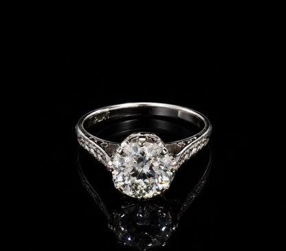 RARE OLD EUROPEAN CUT 2.05 CT NATURAL DIAMOND RING - RRP £23k - Flamingo Gems