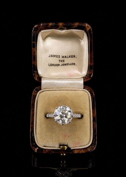RARE OLD EUROPEAN CUT 2.05 CT NATURAL DIAMOND RING - RRP £23k - Flamingo Gems