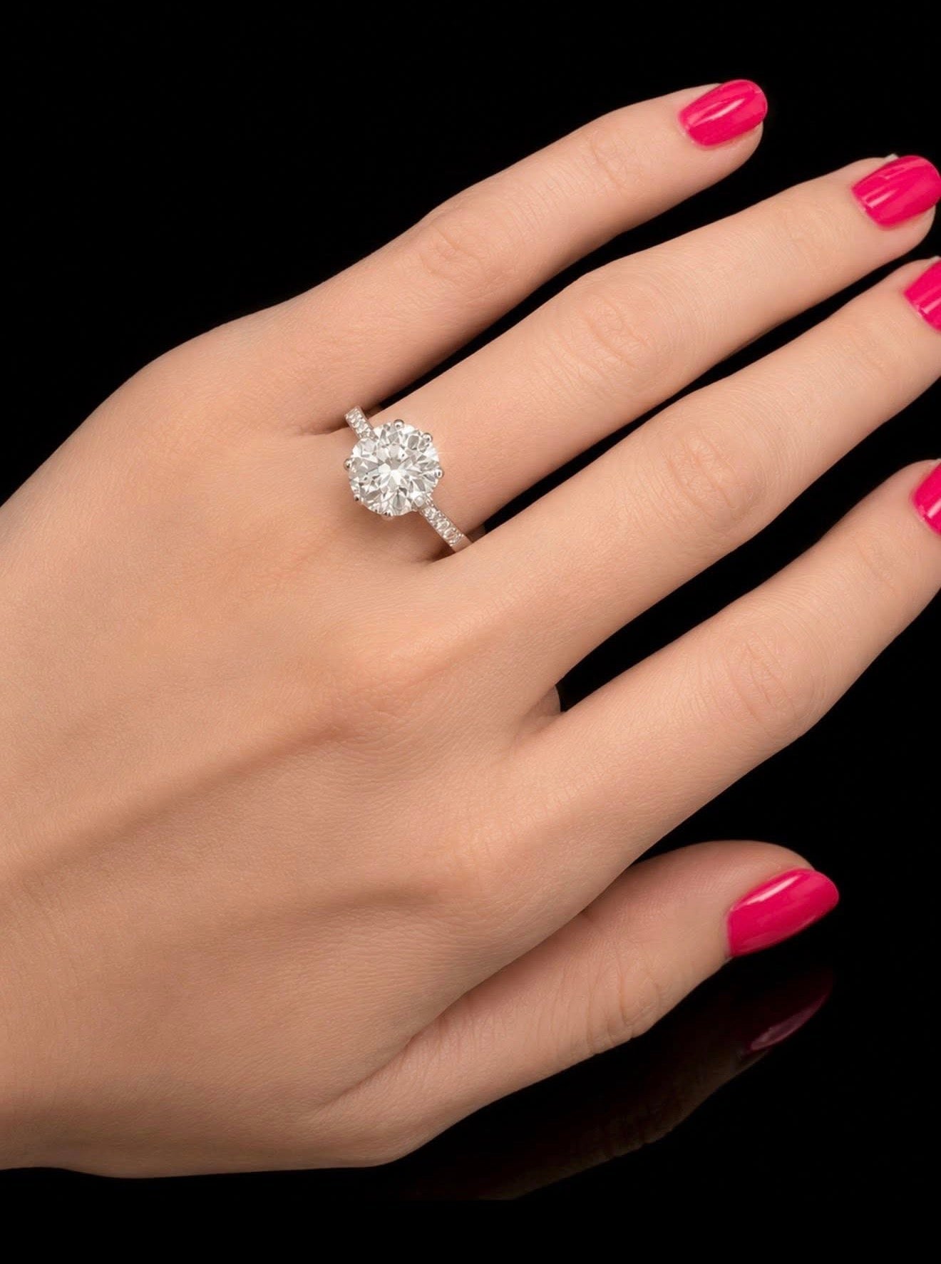 RARE OLD EUROPEAN CUT 2.05 CT NATURAL DIAMOND RING - RRP £23k - Flamingo Gems
