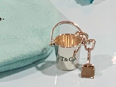 Tiffany & Co. Blue Enamel Logo Bucket Shovel Charm - RARE - Flamingo Gems